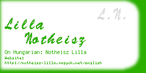 lilla notheisz business card